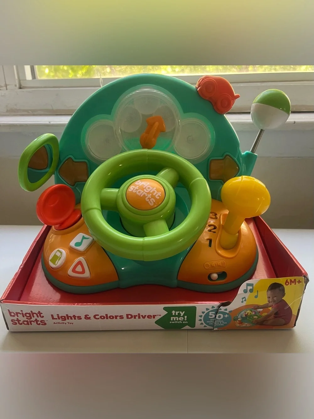 Bright Starts Lights & Colors Driver Steering Wheel Baby Toy: Educational Focus.